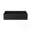 Lavabo de salle de bain rectangulaire moderne en béton 19,7 po, noir