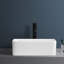 TOPCRAFT 15.75" L White Rectangular Bathroom Ceramic Sink Vanity Basin