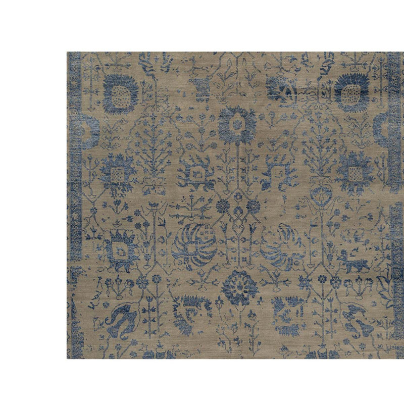 Tapis beige / bleu de haute qualité