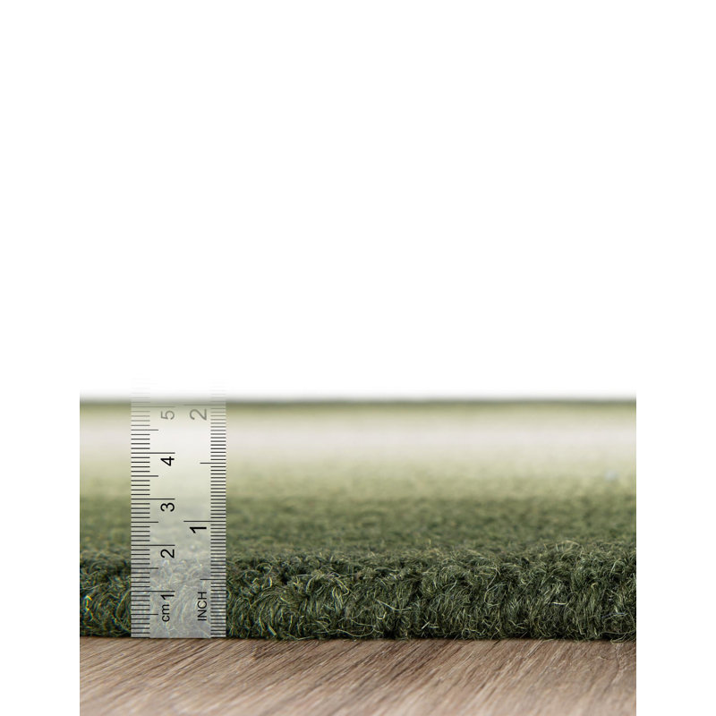  Ombre Wool Rug, Green, Runner 2' x 6'1''