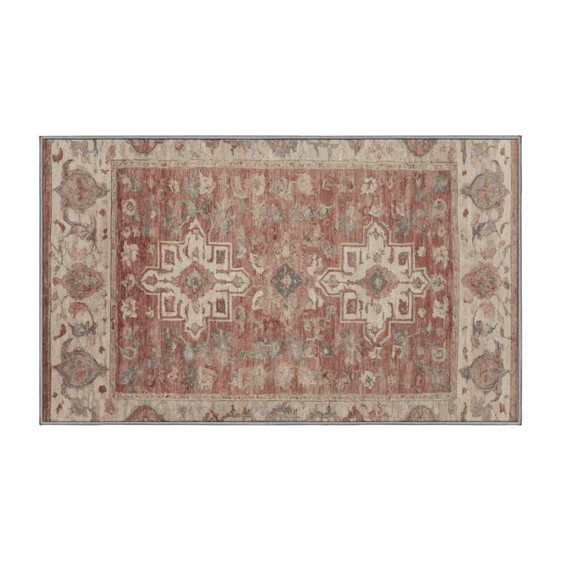 Tapis gris lavable à la machine GSIX03625, Rectangle 2 pi x 3 pi