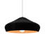 Radiance - luminaire suspendu 1 lumière Crease - noir mat carbone avec intérieur champagne doré - laiton antique - l 15,25 po x H 6,5 po - ampoule remplaçable - cordon blanc-875716804-885678041-885678044