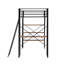 Lit mezzanine en métal avec tablettes et bureau