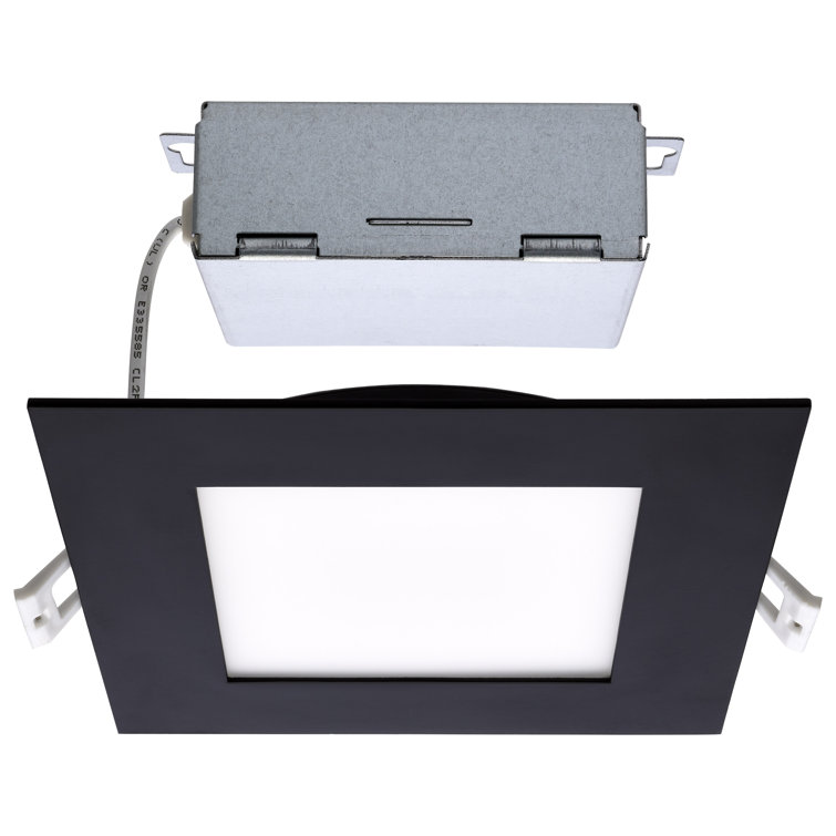 6" Square Selectable Color Temperature Dimmable Air-Tight IC Rated LED Canless Recessed Lighting Kit