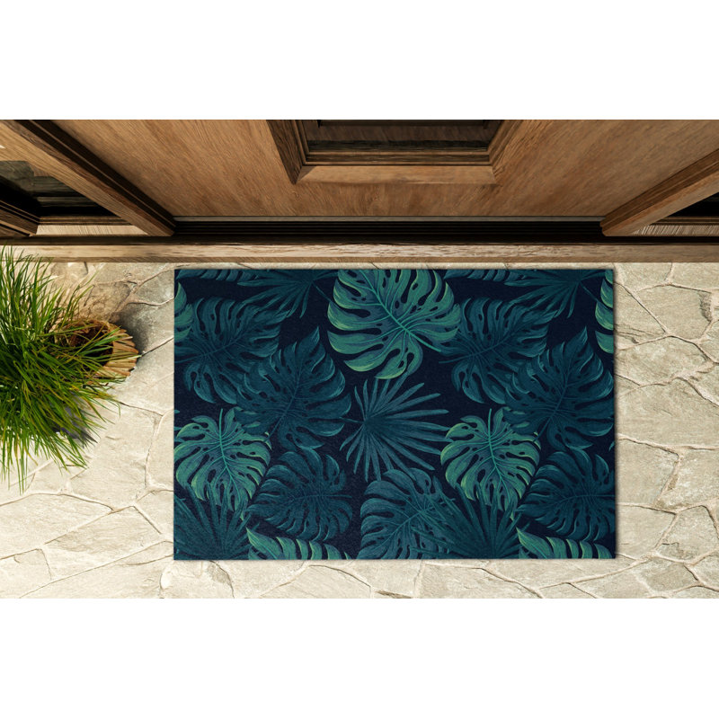 Non-Slip Floral Outdoor Doormat