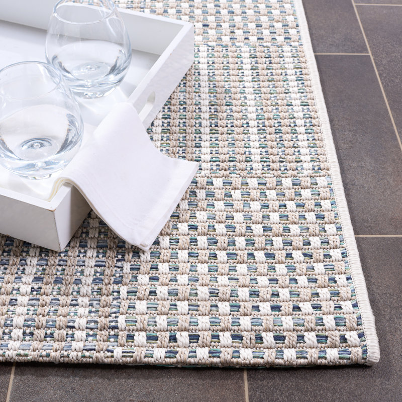 Ryalson Sisal All-Weather Performance Checkered Indoor/Outdoor Area Rug, Rectangle 4' x 6'