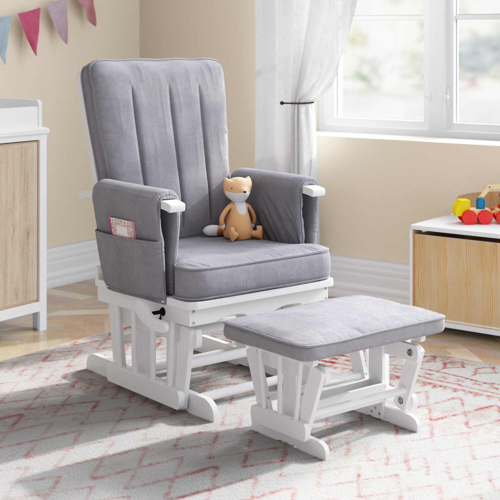 Cloud nine deluxe best sale glider chair and stool