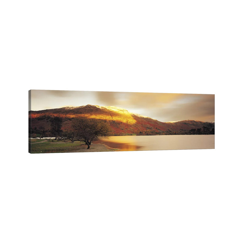 Golden Autumn Sunlight - Wrapped Canvas Panoramic Print, 30.48 cm H x 91.44 cm W x 1.91 cm D