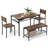 Industrial Style Rectangular Kitchen Table With Bench And Chairs-885382876-885382877
