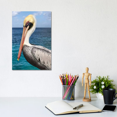 Pelican by Julie Derice - Wrapped Canvas Print