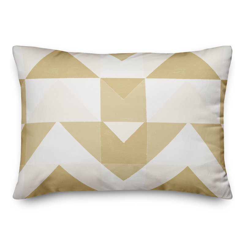 Abstract Outdoor Throw Pillow, Yellow