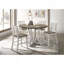 Table de salle à manger à hauteur de comptoir de style rustique blanc antique à deux tons
