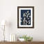 Linocut Flower Meadow Blue par Gadd Wood, reproduction d'art encadrée-914450565-914450683