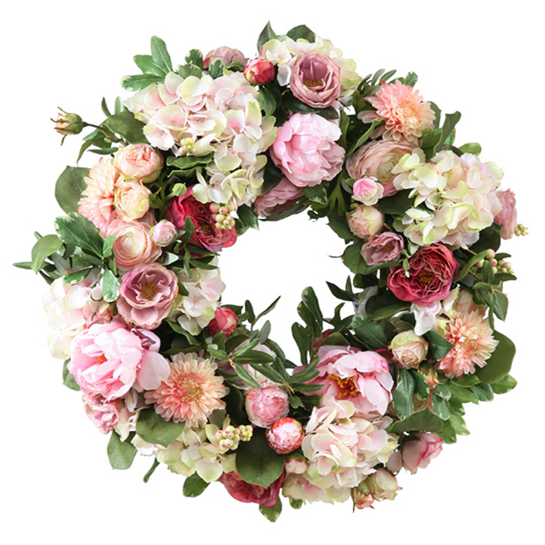 Faux Mixed Assortment Polyester 24'' Wreath Winward Silks