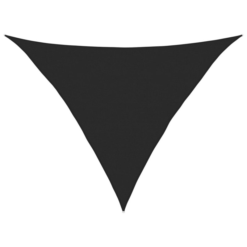 Smithville-Sanders 6m x 5m Triangular Shade Sail, Black, 600cm x 500cm