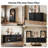 Modular 3-Drawer Storage Cabinet with Doors (Set of 1), Black-174908795