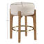 Tabouret de comptoir rembourré en tissu Maud-121555416