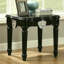Table d'appoint à pieds rotatifs noirs