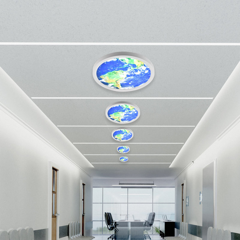Daodu Surface mounted Earth LED Ceiling Light, 2D Printed Earth Light Shade, 24W, 6500K, IP20