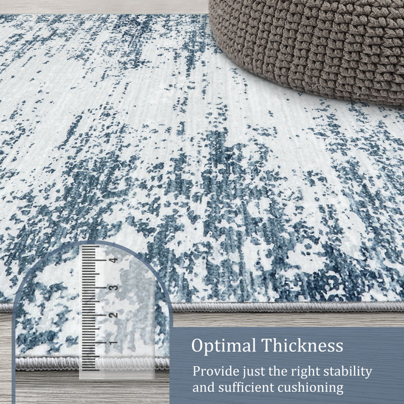 Tapis de sol antidérapant et lavable Kayo, Rectangle 5 pi x 7 pi