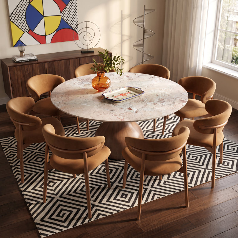 Mid-Century Modern Farmhouse, H 29,5 po x L 53 po x l 53 po, Romantic Garden