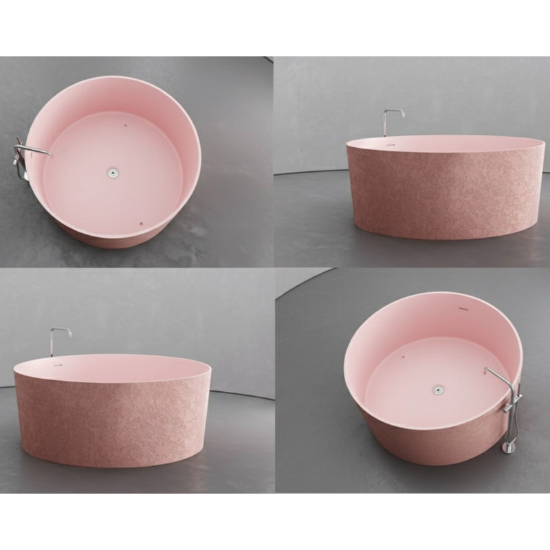  Baignoire autoportante 58,9 po , Rosé