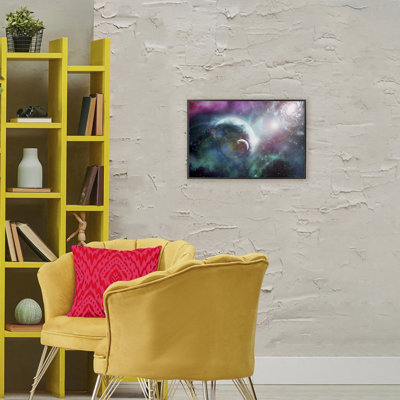 Eclipsing Cosmos Planets Framed Giclee, design by Ali Chris