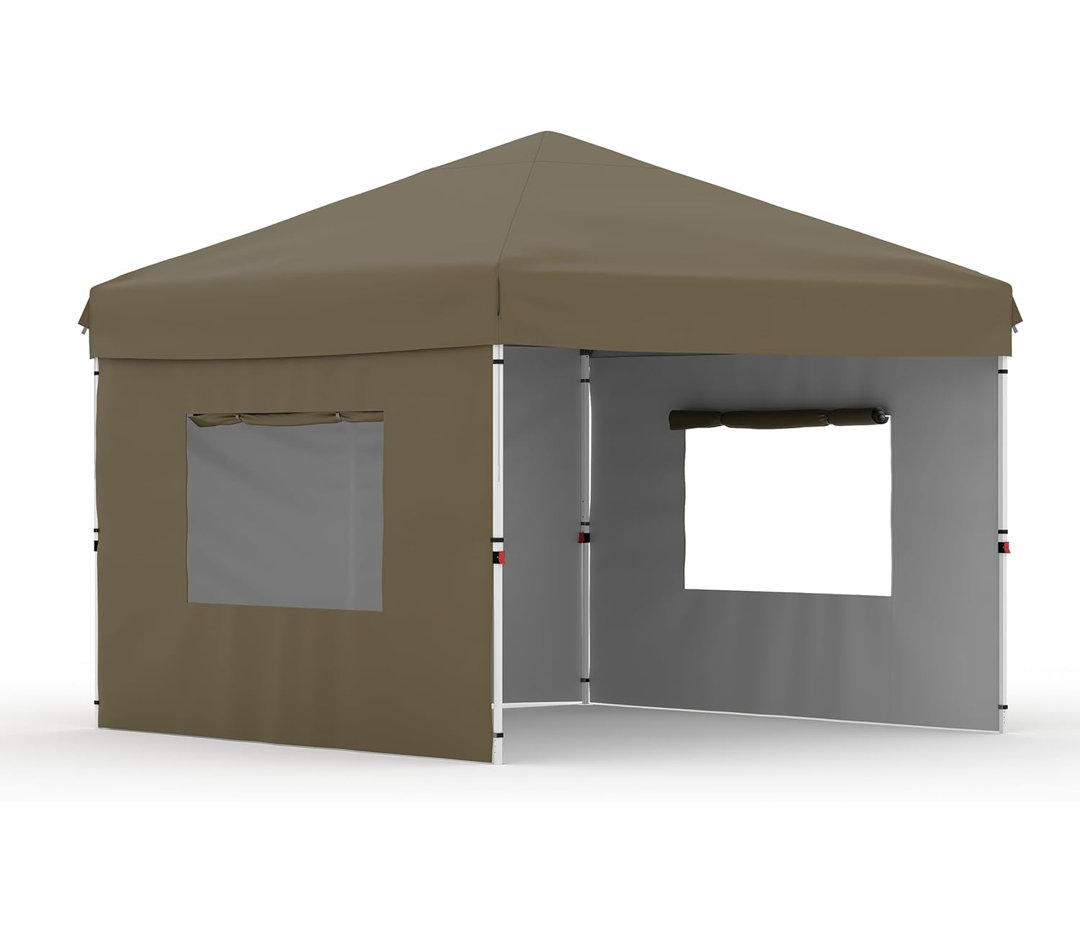 10x10 Pop Up Canopy Tent Outdoor Canopy One-Person Set Up Heavy Duty Commercial Instant Tent Shelter