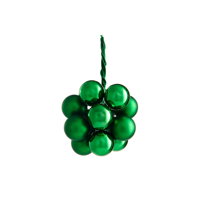 11cm Solid Colour Plastic / Acrylic Bauble, Christmas Green