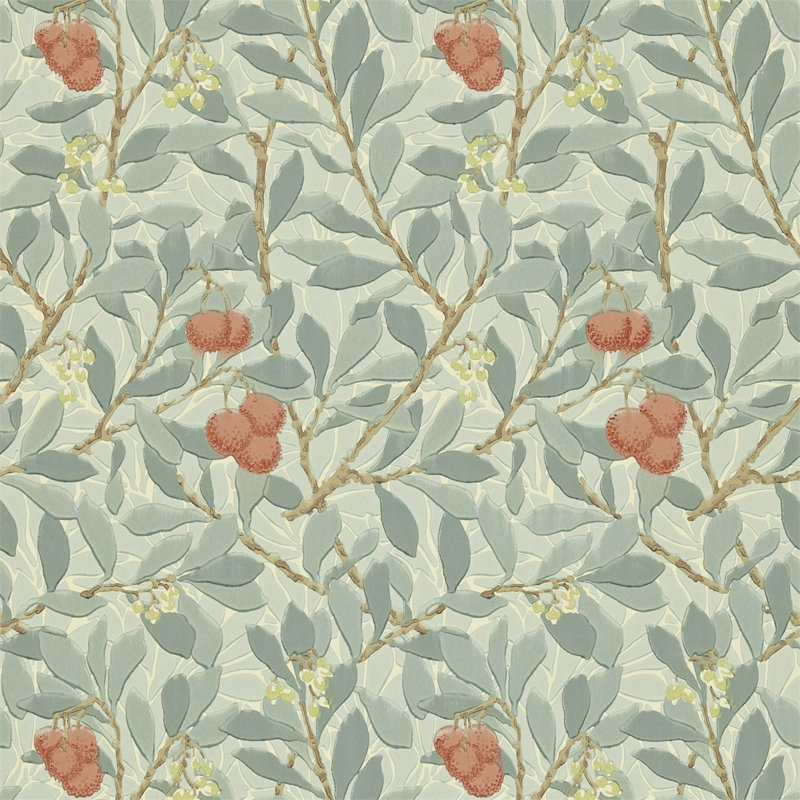Arbutus Wallpaper, Blue/Pink