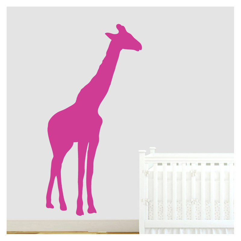 Adhésif décoratif girafe, Rose vif