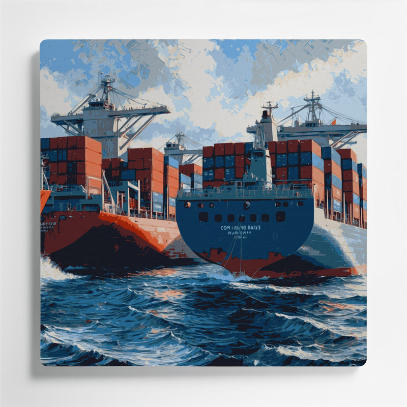 Art de transport en métal gris, H 12 po x l 12 po x P 0,05 po