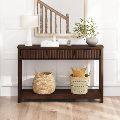 Denise 47.2" Console Table with 3 Fluted Drawers