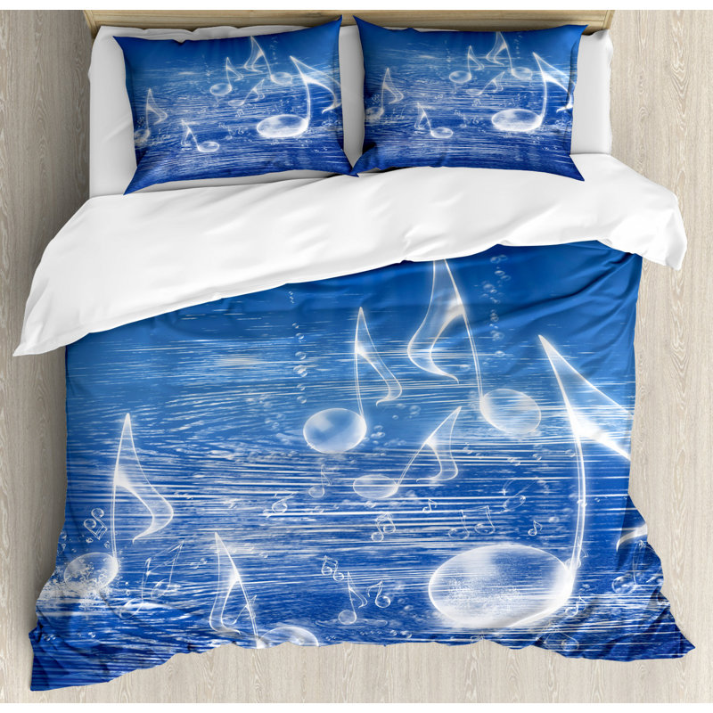 Ensemble de housse de couette music, Housse de couette grand + 2 taies décoratives