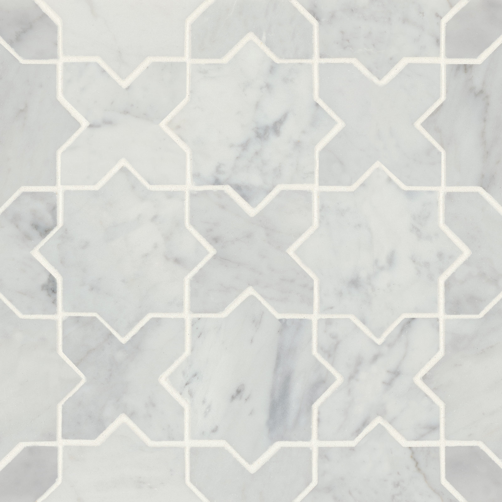 Monet Marble Random Mosaic Wall & Floor Tile, White Carrara