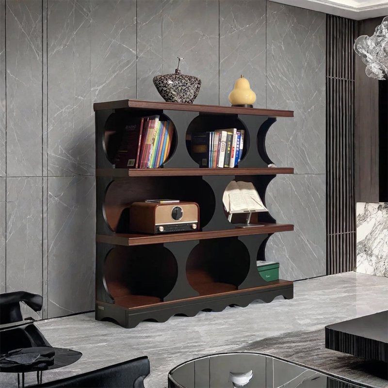 Armoire latérale rétro en bois massif
