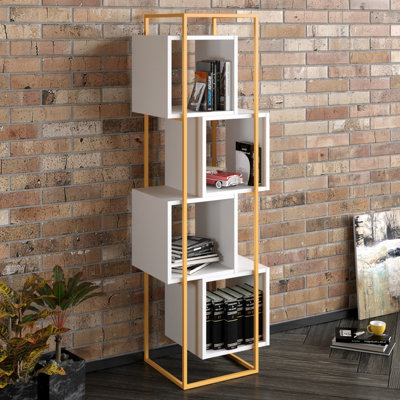 Agda 160cm H 38cm W Geometric Bookcase