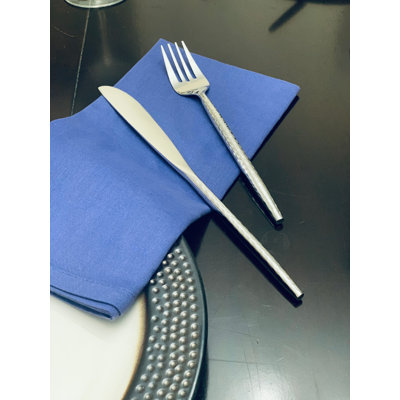 Hammered Stainless Steel 8 Piece Flatware Set, Service for 4