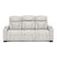 Canapé inclinable électrique en cuir 85,5 po avec table rabattable et 2 porte-gobelets-1332646425