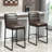 Set of 2 Damylah Faux Leather Counter Stool with Black Metal Legs-270748162-270748160