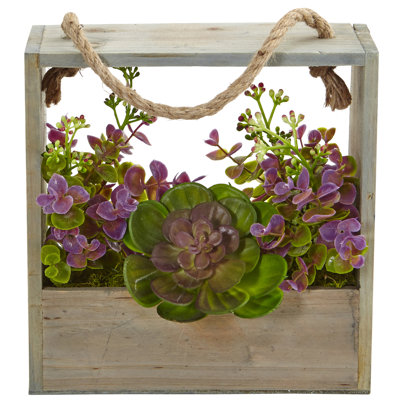 12.5'' Faux Succulent Plant in Ceramic Pot
