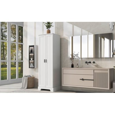 Armoire de rangement avec deux portes pour la salle de bain