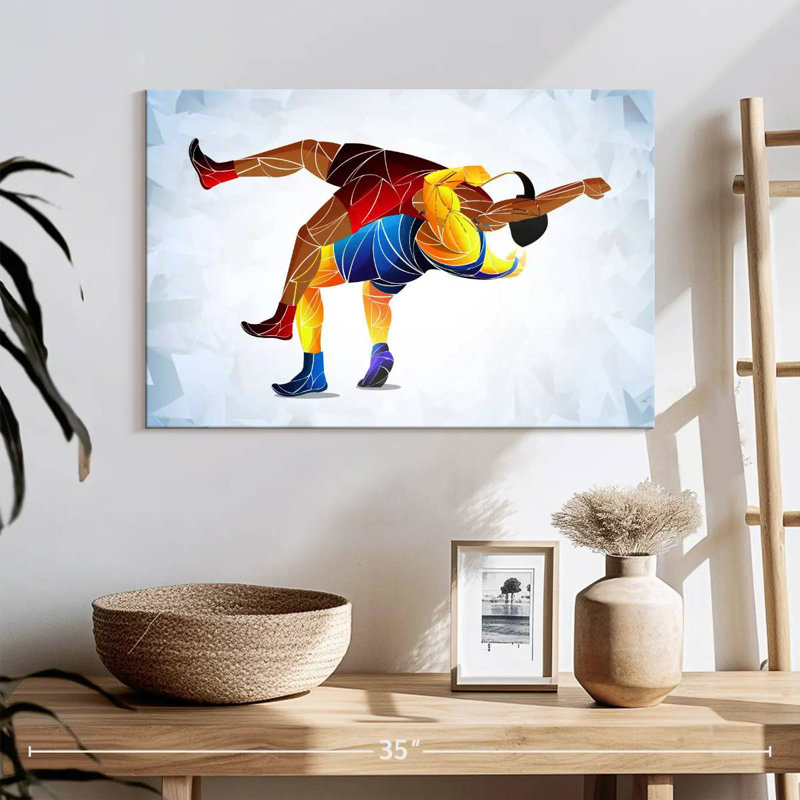 Sireci Wrestling Abstract, 16" H x 24" W