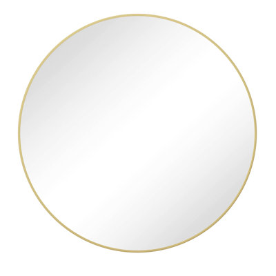 42 Inch Gold Metal Framed Mirror, Wall Mounted For Bedroom Bathroom Decoration, Dressing Mirror Vanity