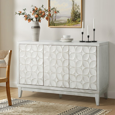Damera Farmhouse Sideboard with Wood Legs
