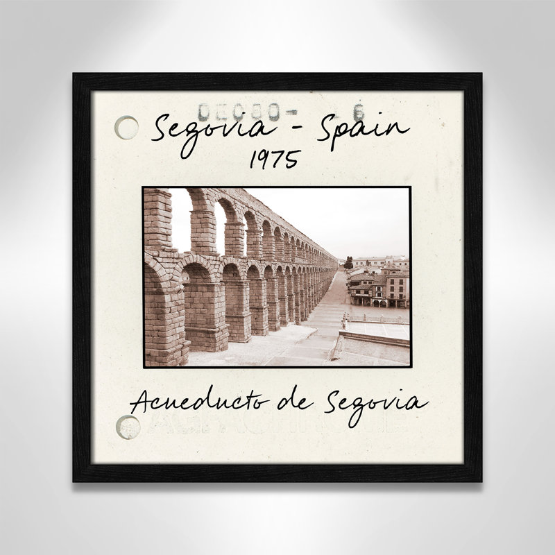 Ségovie, Espagne - Reproduction Acueducto de Segovia par Natalie Carpentieri, Papier avec cadre simple noir