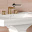 Lavabo sur pied rectangulaire en céramique 2 pièces Voltaire