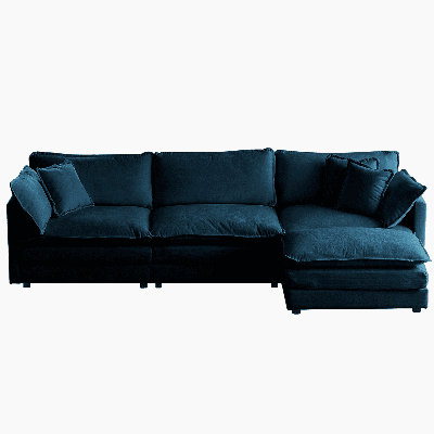 L-Shaped Sectional Sofa W/Reversible Footrest,sofas,couches