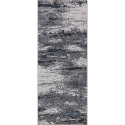 Nevada Collection Abstract Black and Grey Rug