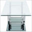 Table basse rectangulaire en U en verre Amelia, alliant style moderne et design fonctionnel pour une utilisation polyvalente dans tout espace de vie.